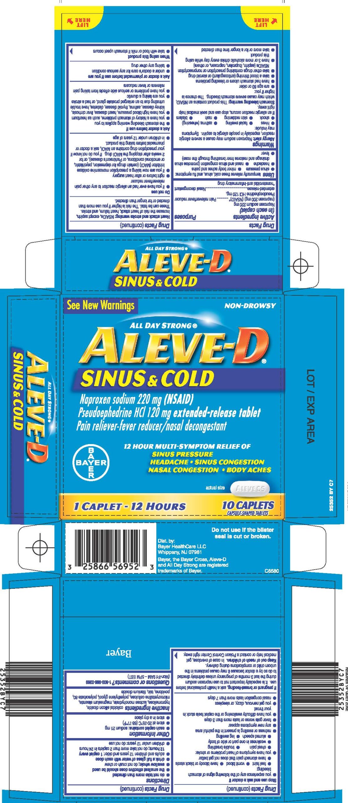 aleve cold and sinus