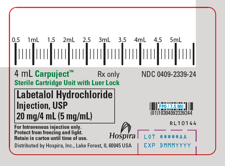 Labetalol Hydrochloride Injection, USP, 20 MG/ 4ML
