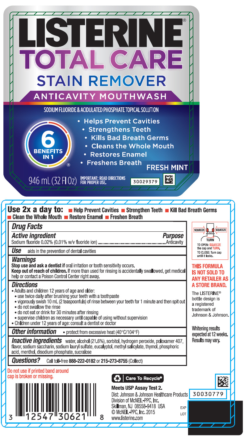 Buy Sodium Fluoride Freshmint Listerine Total Care Stain Remover Anti Cavity 0 1 Mg Ml Johnson Johnson Consumer Inc