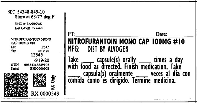 nitrofurantoin monohyd macro 100 mg caps