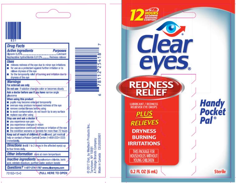 BUY Naphazoline Hydrochloride And Glycerin (Clear Eyes Redness Relief Handy  Pocket Pal) .00012; .0025 mg/mL; mg/mL from GNH India at the best price  available.