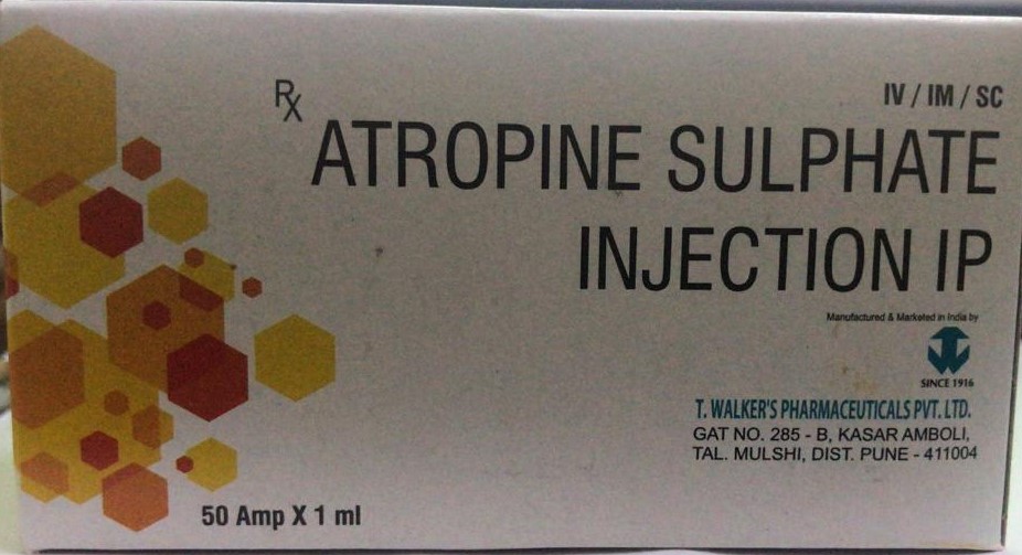 BUY Atropine Sulphate Injection Atropine Sulphate Injection IP 0.64mg